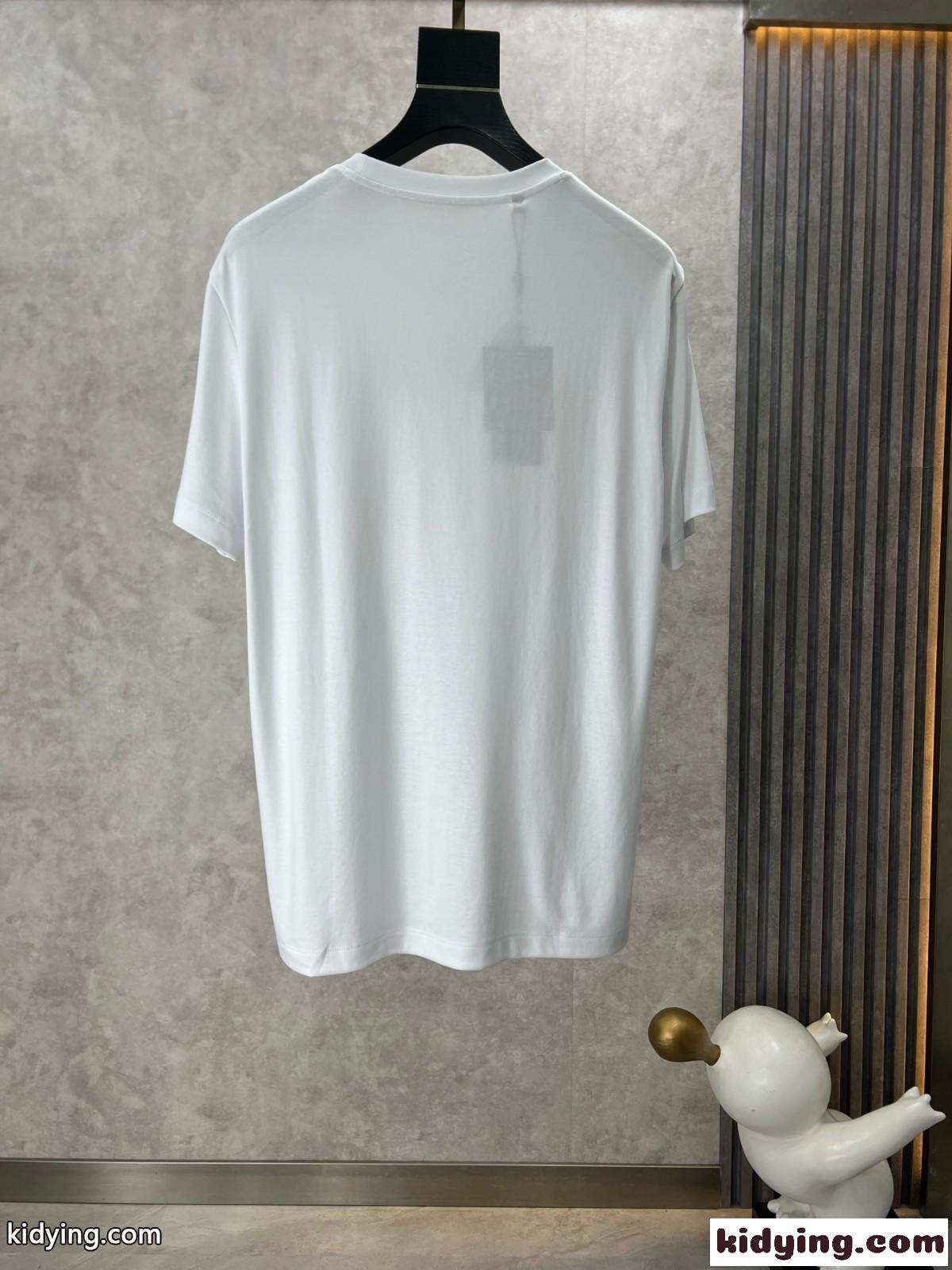 シンプル ロゴ入り バルマン Tシャツ コピー クルーネック 半袖Tシャツ ホワイト-1