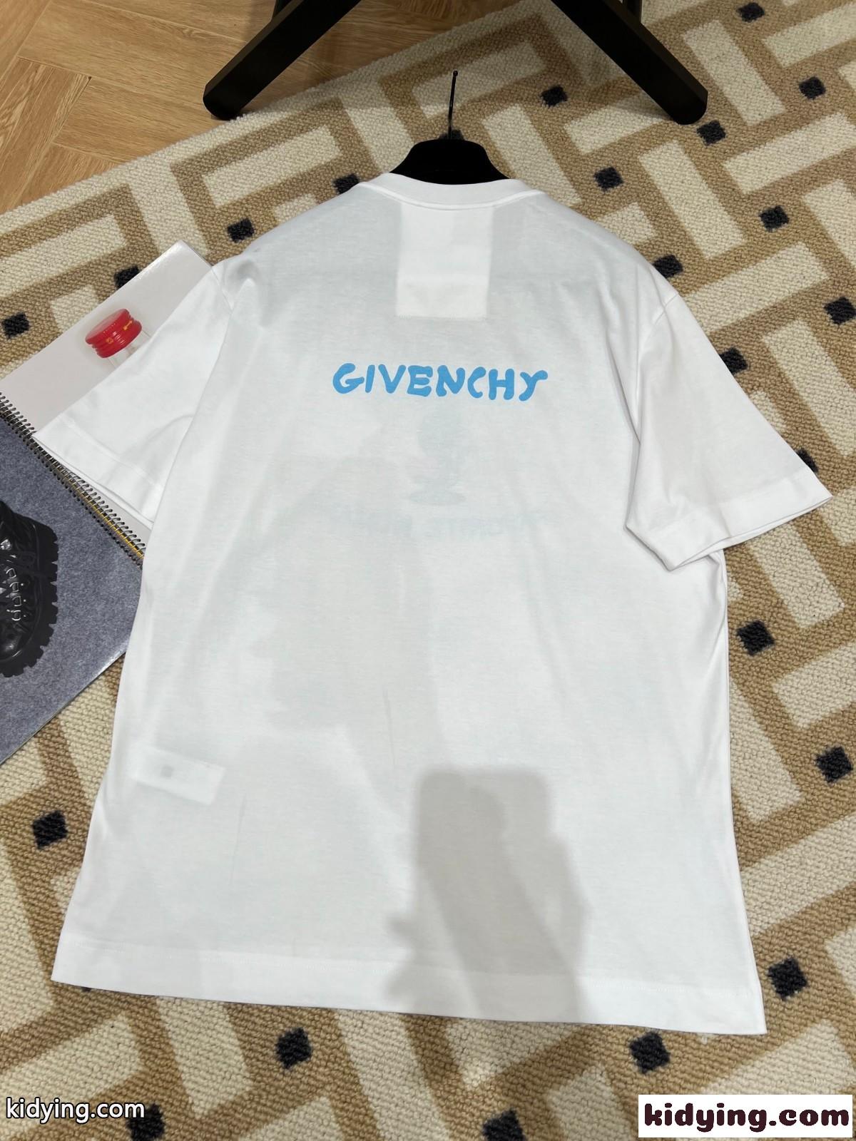 可愛い オーバーサイズ プリント 着心地いい クルーネック ジバンシィ Tシャツ コピー 半袖 春夏 人気 トップス-2