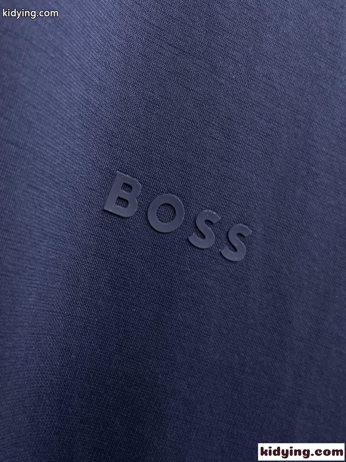 ヒューゴ・ボス Tシャツ コピー クラシック ビジネス 半袖 ポロシャツ ネイビー-4
