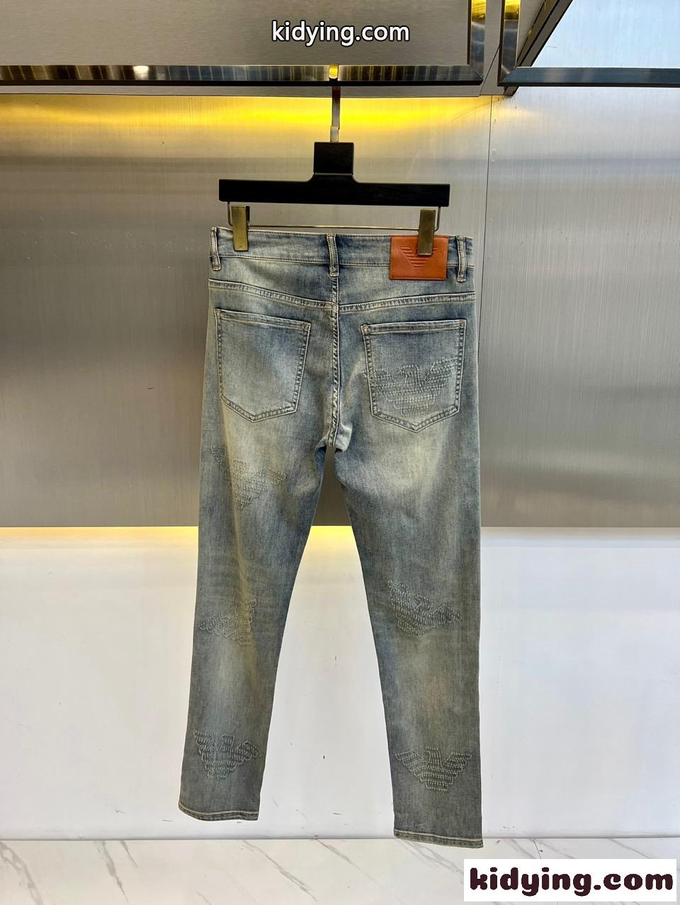 アルマーニ ジーンズ 偽物 メンズ 合わせやすい ストレッチ デニムパンツ-1