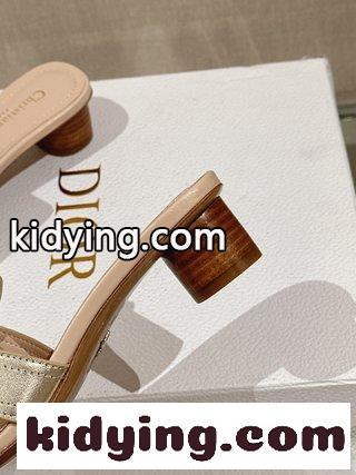Dior Or 30 Montaigne ヒールスライド クリスチャン・ディオール サンダル コピー ゴールド-3
