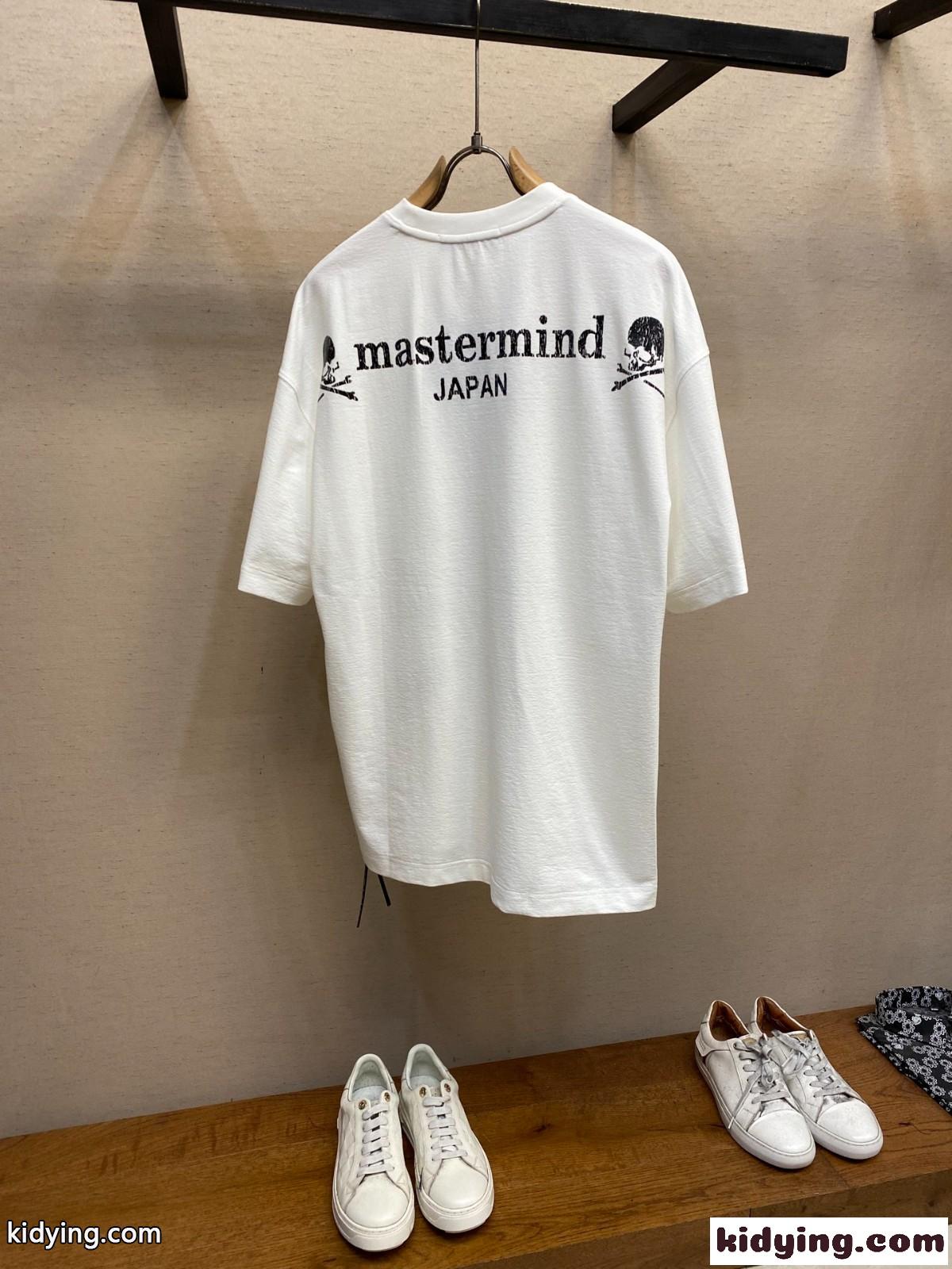 ユニセックス オーバーサイズ 半袖Tシャツ マスターマインド・ジャパン Tシャツ コピー ホワイト-1