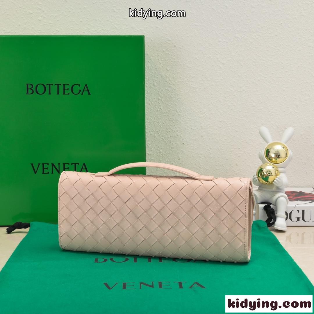ハンドル付き ロング クラッチバッグ ボッテガ・ヴェネタ バッグ スーパーコピー ピンク-2