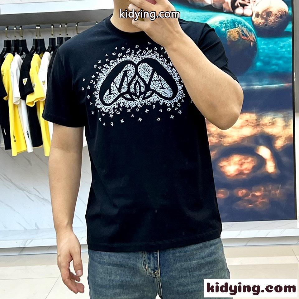 Exploded Charm プリント 半袖Tシャツ アレキサンダー・マックイーン Tシャツ コピー ブラック-2