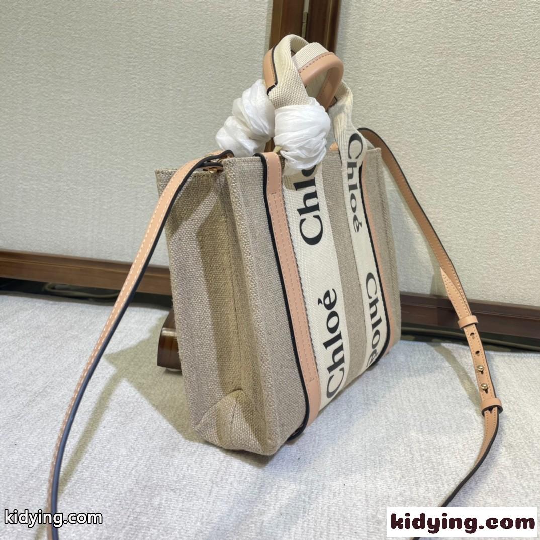 人気 WOODY スモール トートバッグ クロエ バッグ コピー ベージュ-0