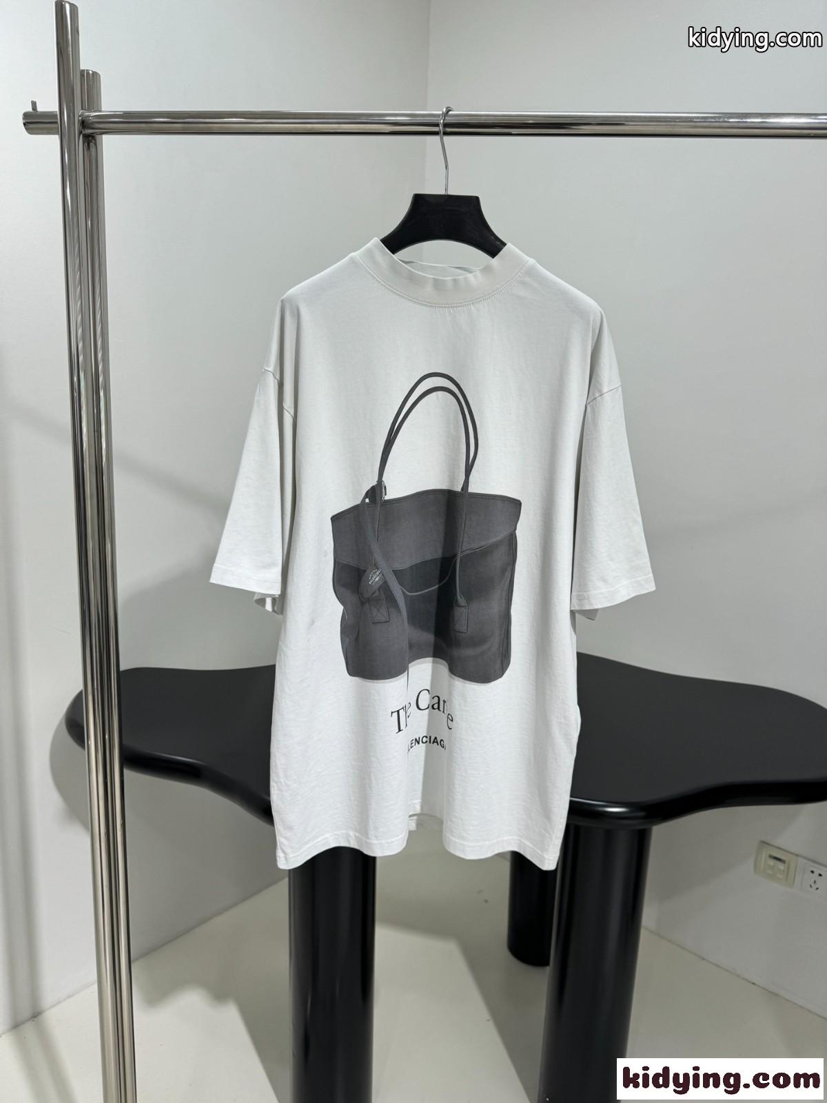 カジュアル プリント オーバーサイズTシャツ バレンシアガ Tシャツ コピー ユニセックス-1