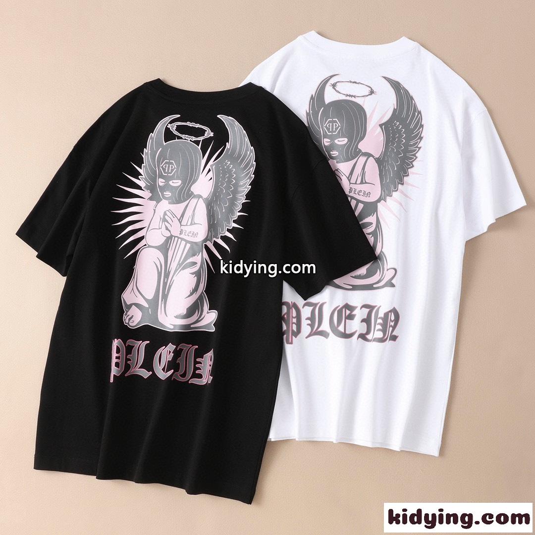 お洒落 ストリート系 プリント クルーネック フィリッププレイン 半袖Tシャツ コピー快適 メンズ トップス-1