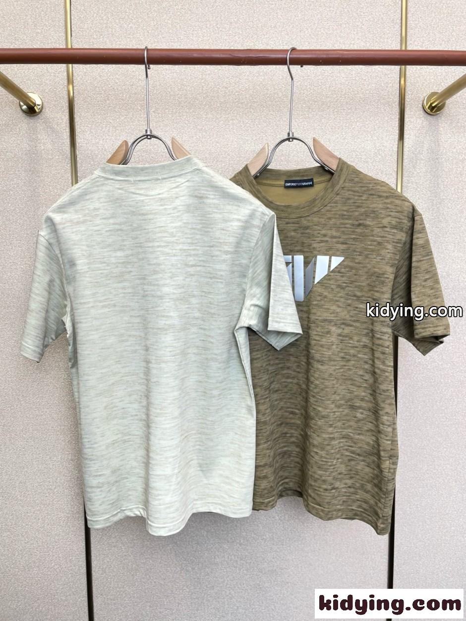 カジュアル クルーネック 半袖Tシャツ アルマーニ Tシャツ 偽物 合わせやすい-1