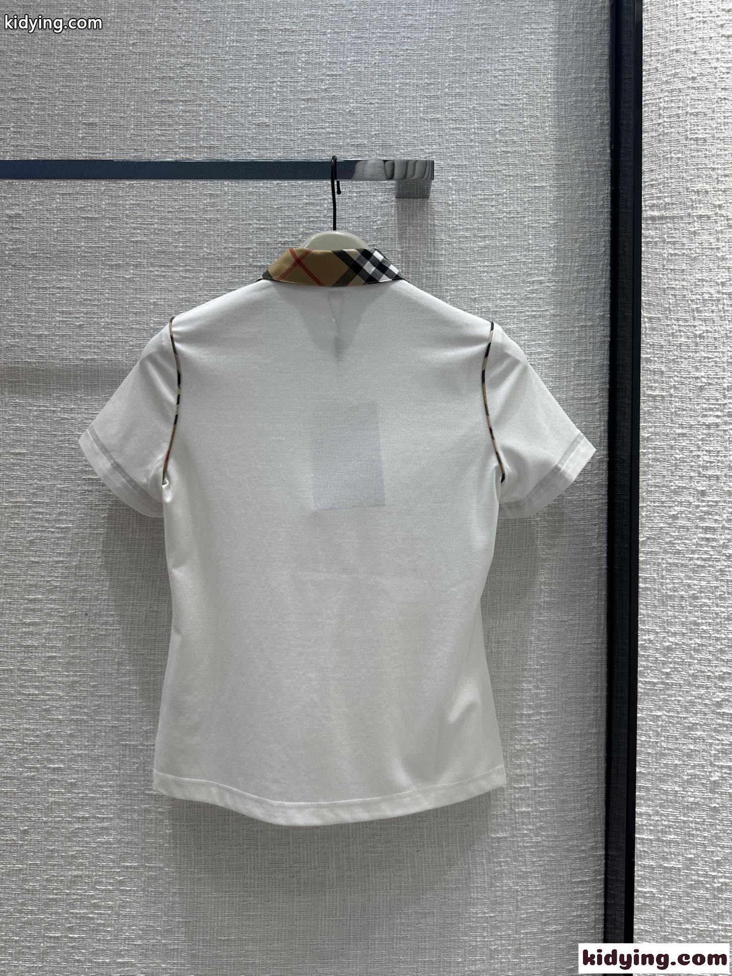 おしゃれ ハーフジップ ポロシャツ バーバリー Tシャツ コピー ホワイト-5