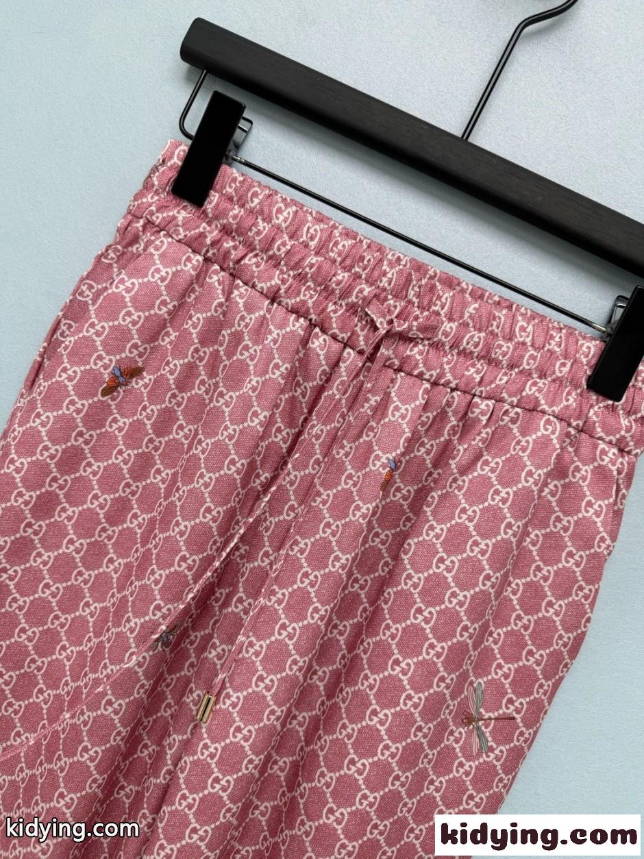 グッチ パンツ 偽物 レディース GGモノグラム トラウザーズ ロングパンツ-1