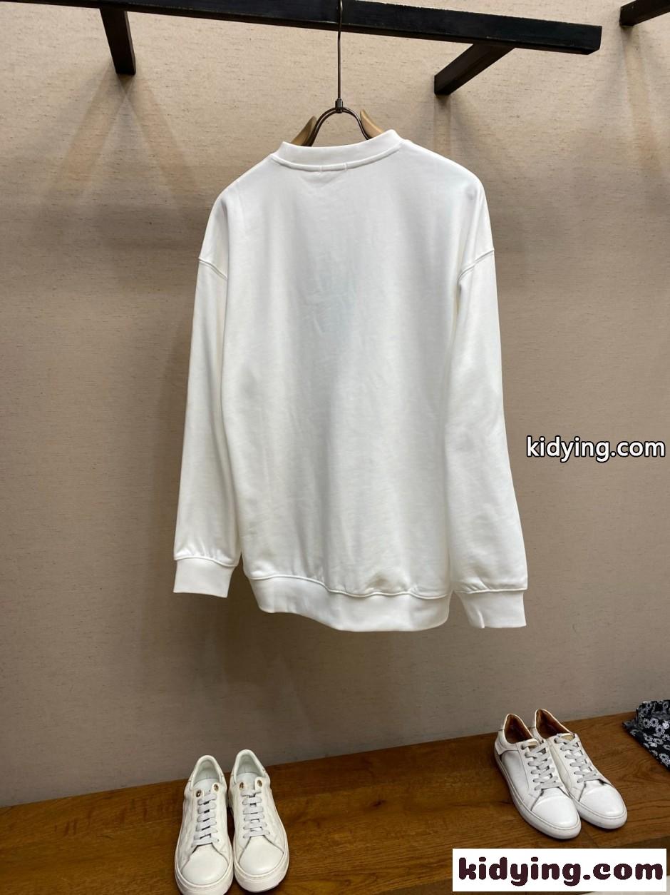 EKD コットン スウェットシャツ バーバリー Tシャツ 偽物 クルーネック ホワイト-1
