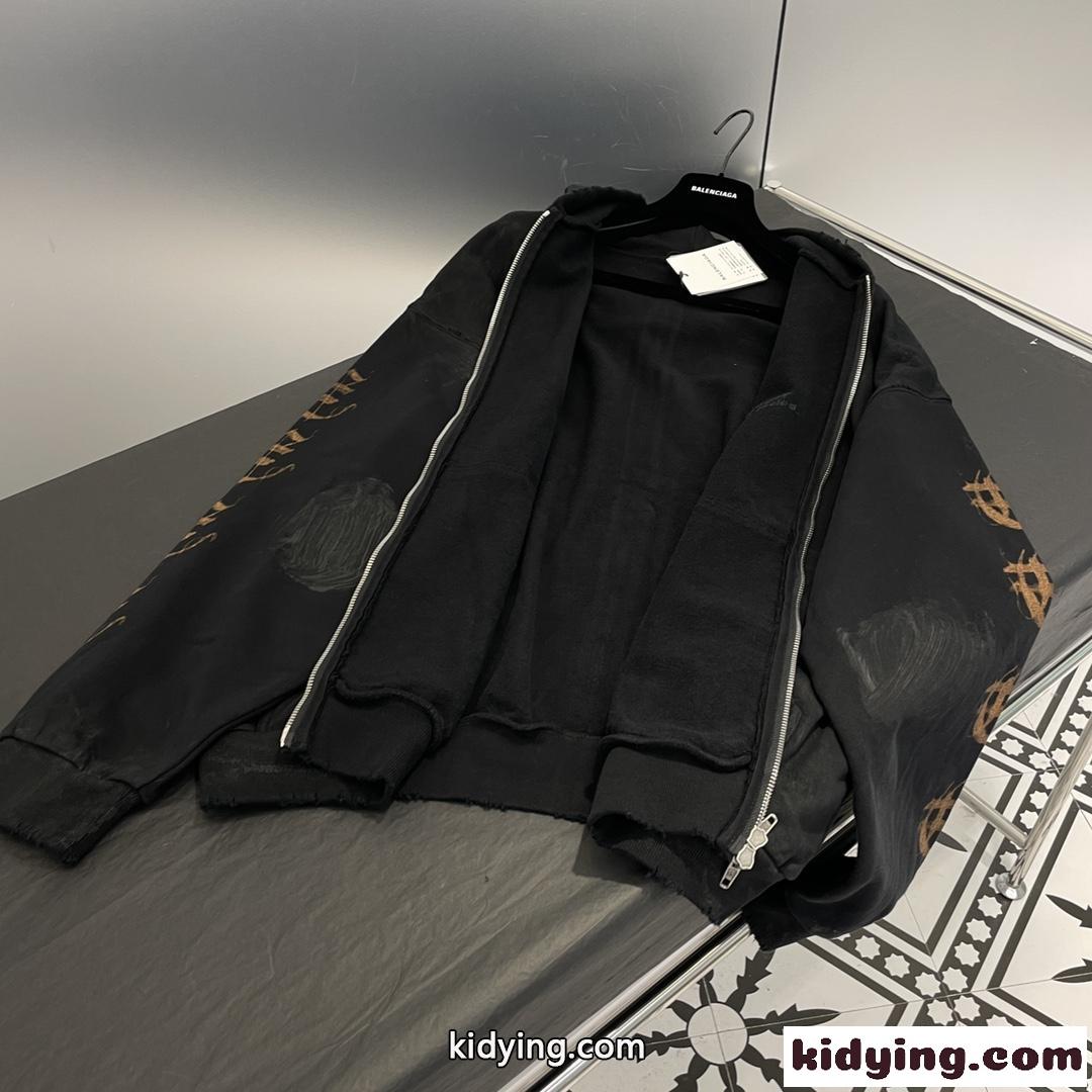 大人気 バレンシアガ HEAVY METAL ジップアップ HOODIE オーバーサイズ コピー-3