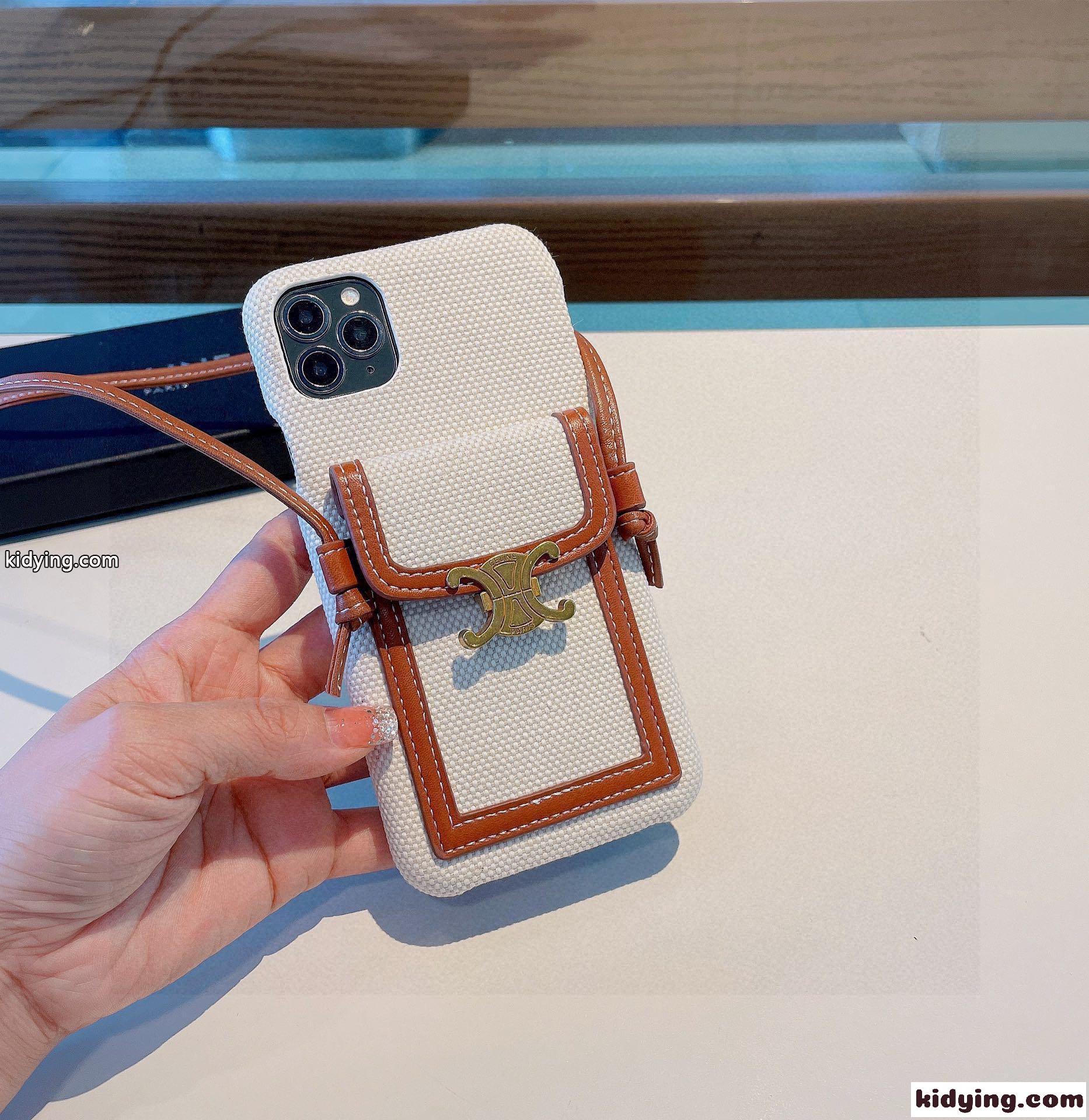 おしゃれ 斜め掛け カード収納 セリーヌ アイフォンケース コピー 斜めがけ ショルダー 落下防止 スマホケース-4