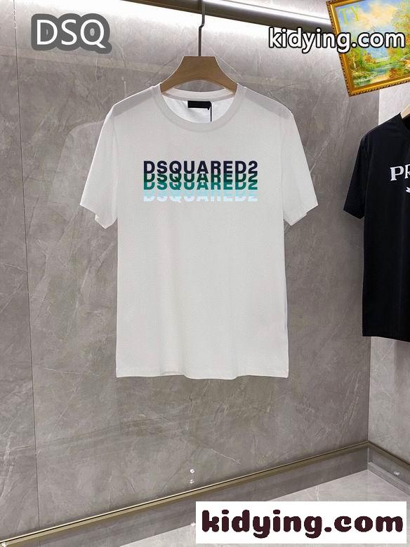 ベーシック 着回し ロゴ 半袖Tシャツ ディースクエアード Tシャツ コピー トップス-0