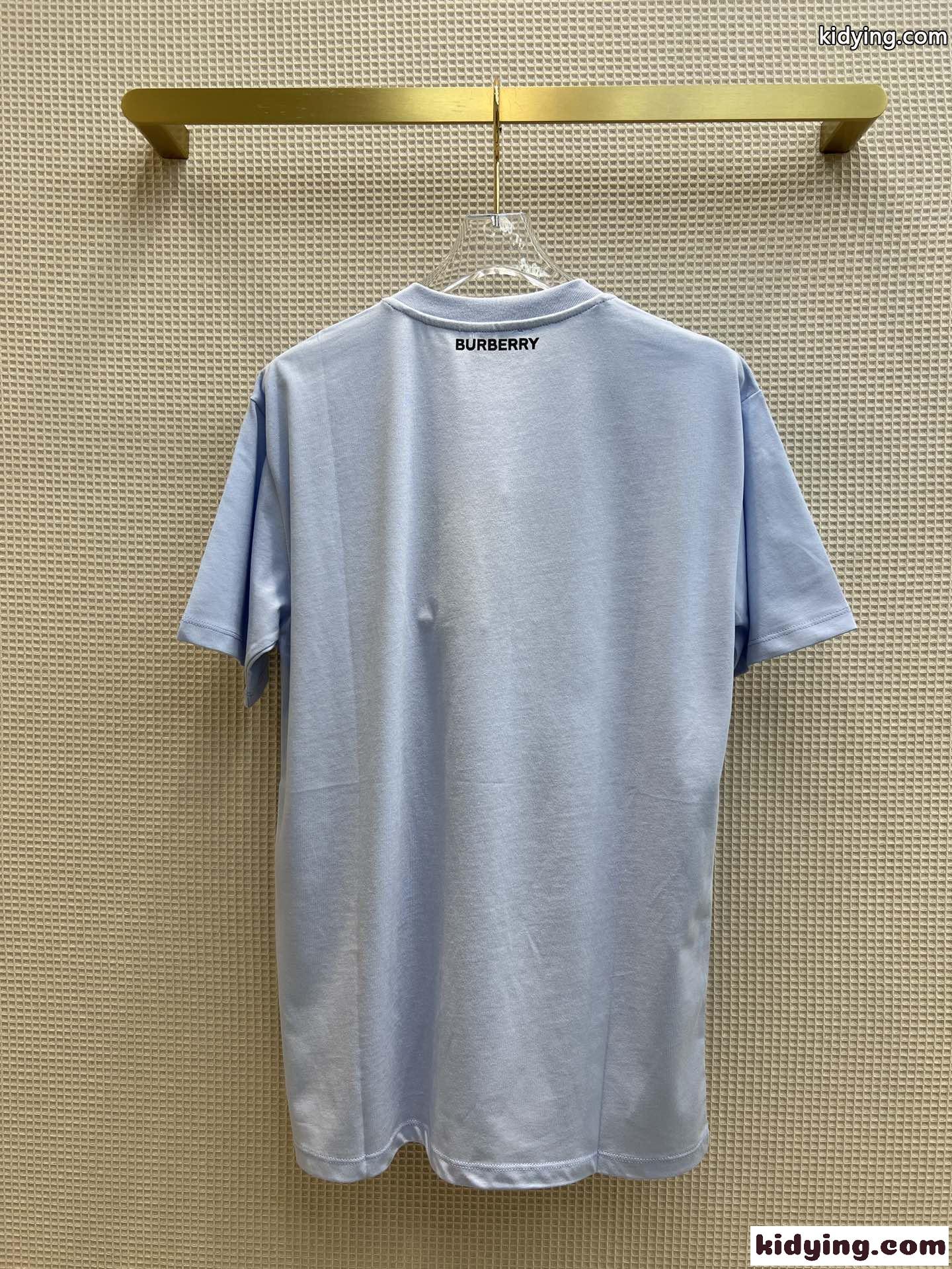 レディース メンズ 春夏 定番 ゆったり クルーネック バーバリー 半袖Tシャツ コピー 人気 可愛い プリント-3