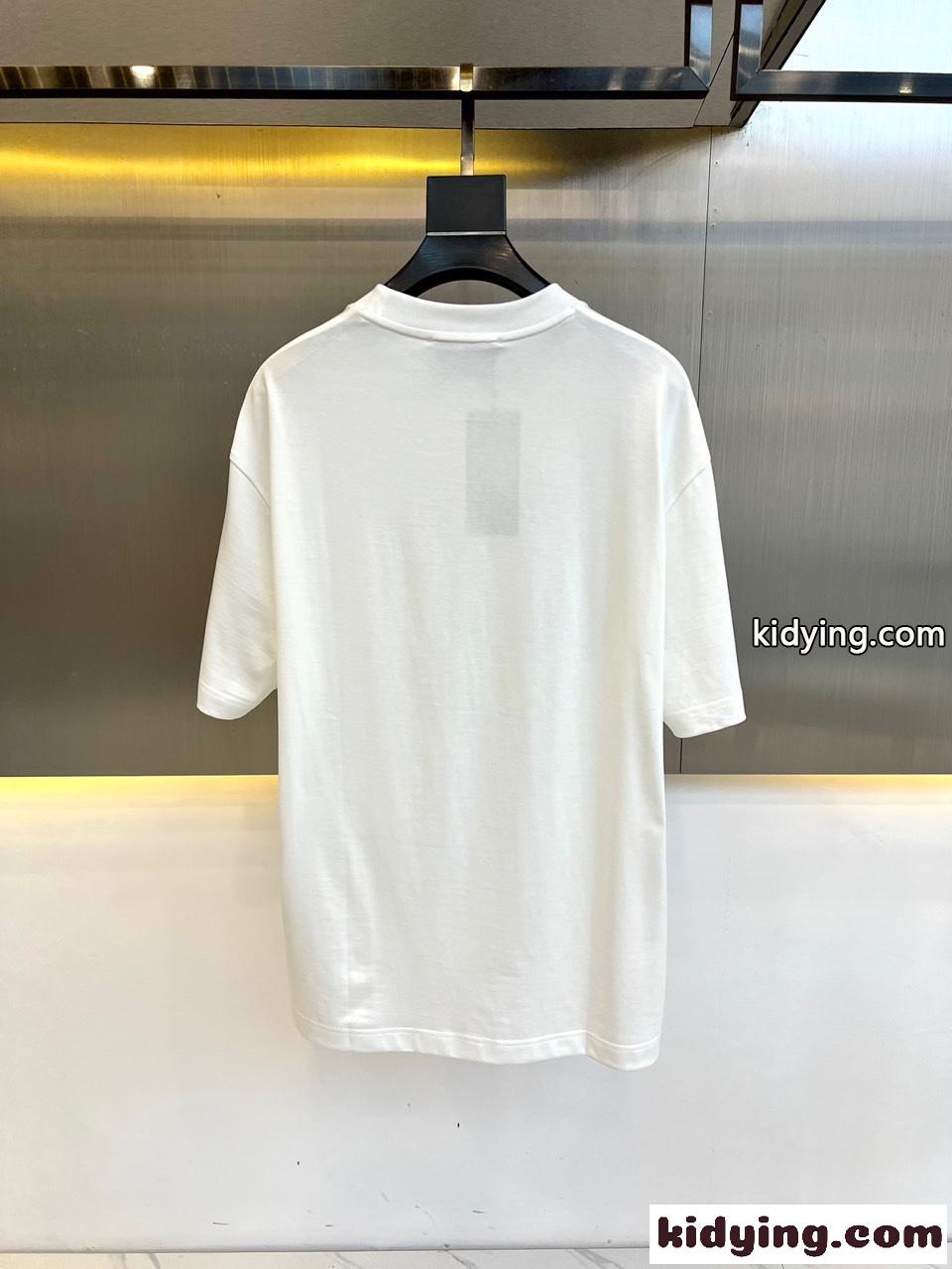 シンプル 快適 コットン 半袖Tシャツ グッチ Tシャツ コピー ホワイト-3