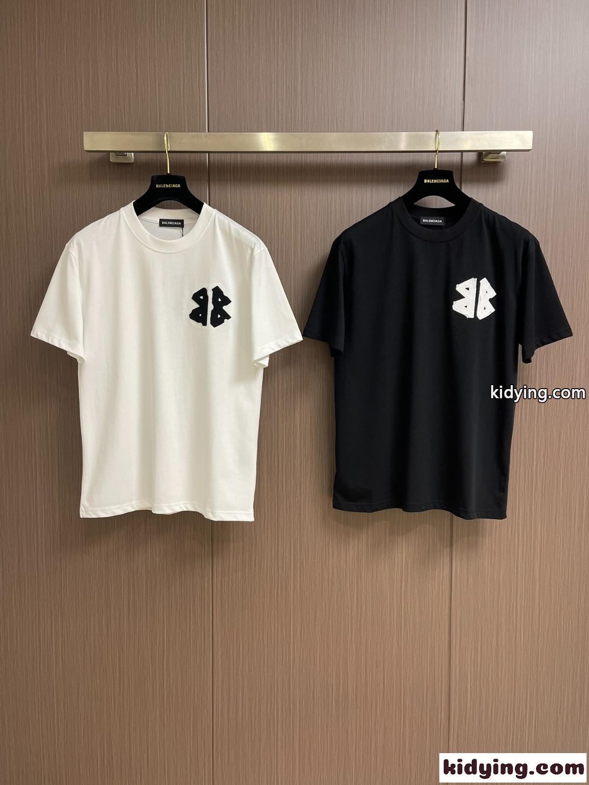 カジュアル ロゴ コットン 半袖Tシャツ バレンシアガ Tシャツ コピー クルーネック-0