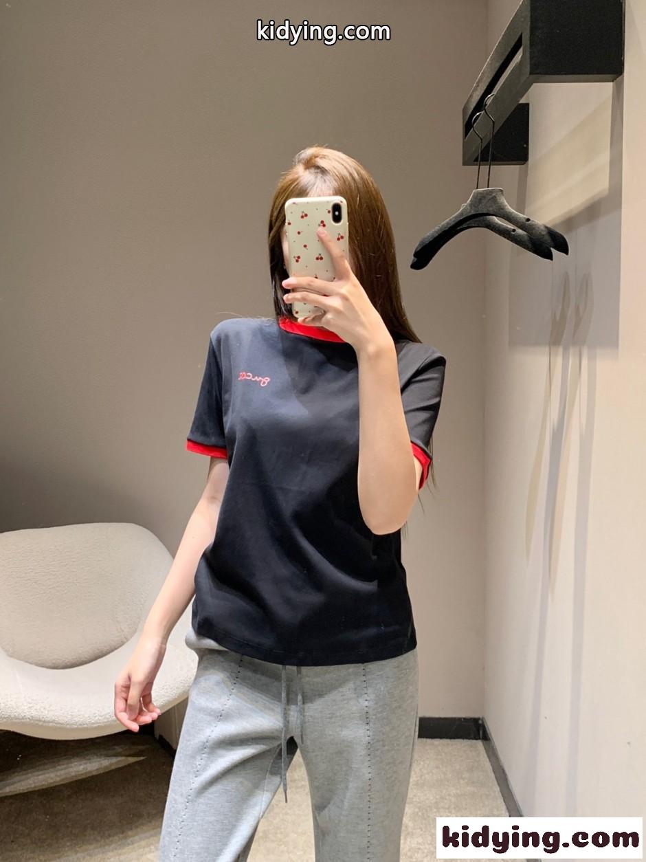 スタイリッシュ スクリプトロゴ リンガーTシャツ グッチ Tシャツ コピー ブラック-4