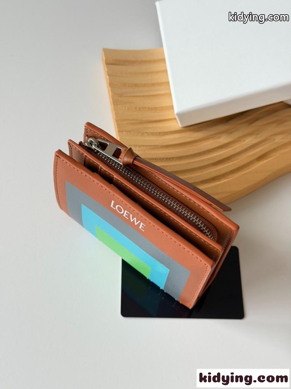 LOEWE x Albers 二つ折り財布 ロエベ 財布 スーパーコピー コンパクトウォレット-1
