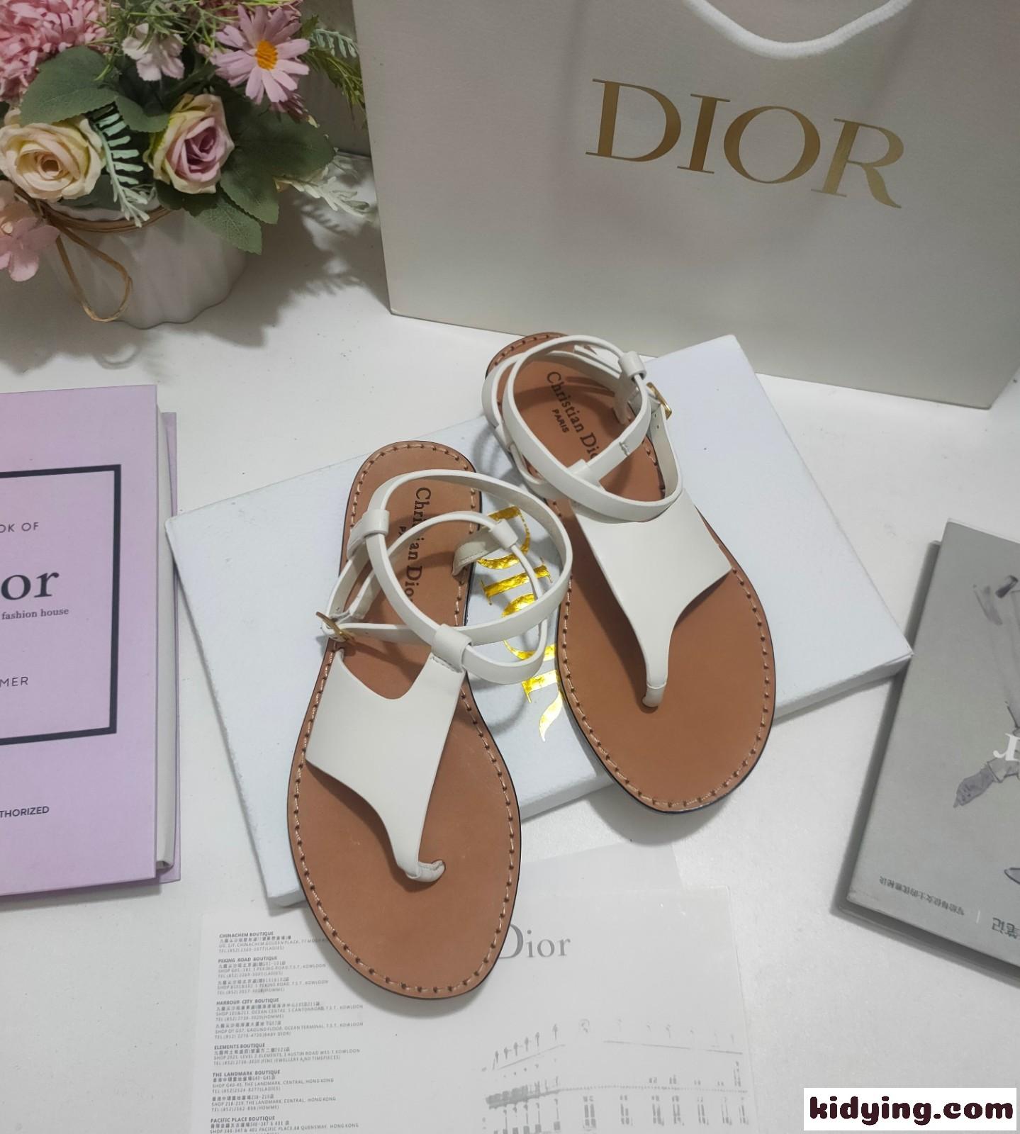 Dioriviera Dior Sun ビーチサンダル クリスチャン・ディオール サンダル コピー ホワイト-4