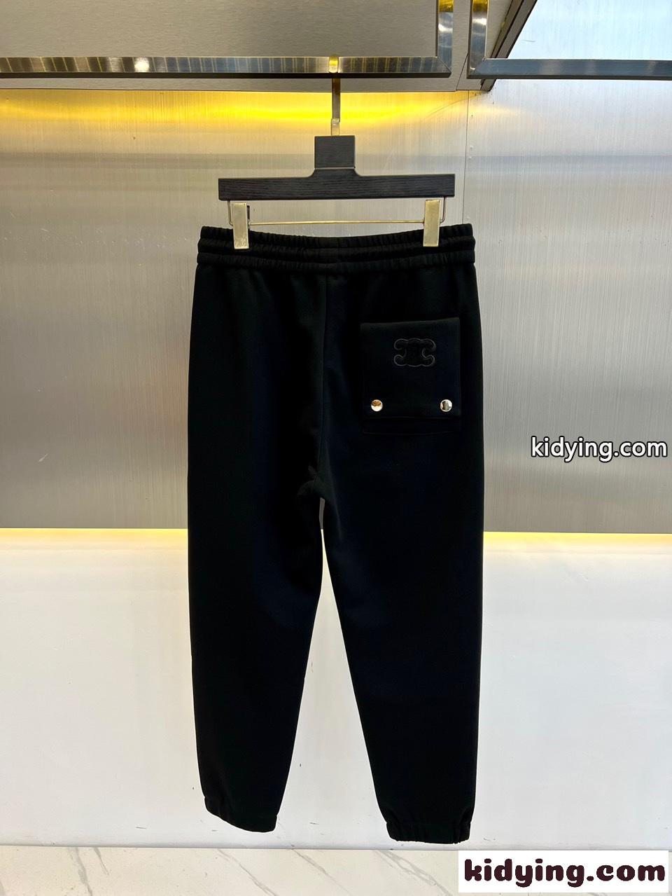 カジュアル ロゴ入り セリーヌ パンツ コピー コットン スウェットパンツ-2