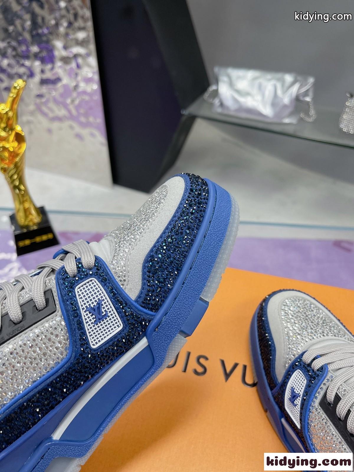 超華やかに煌めく☆ルイ・ヴィトン スニーカー スーパーコピー LV トレイナー ライン スニーカー-3