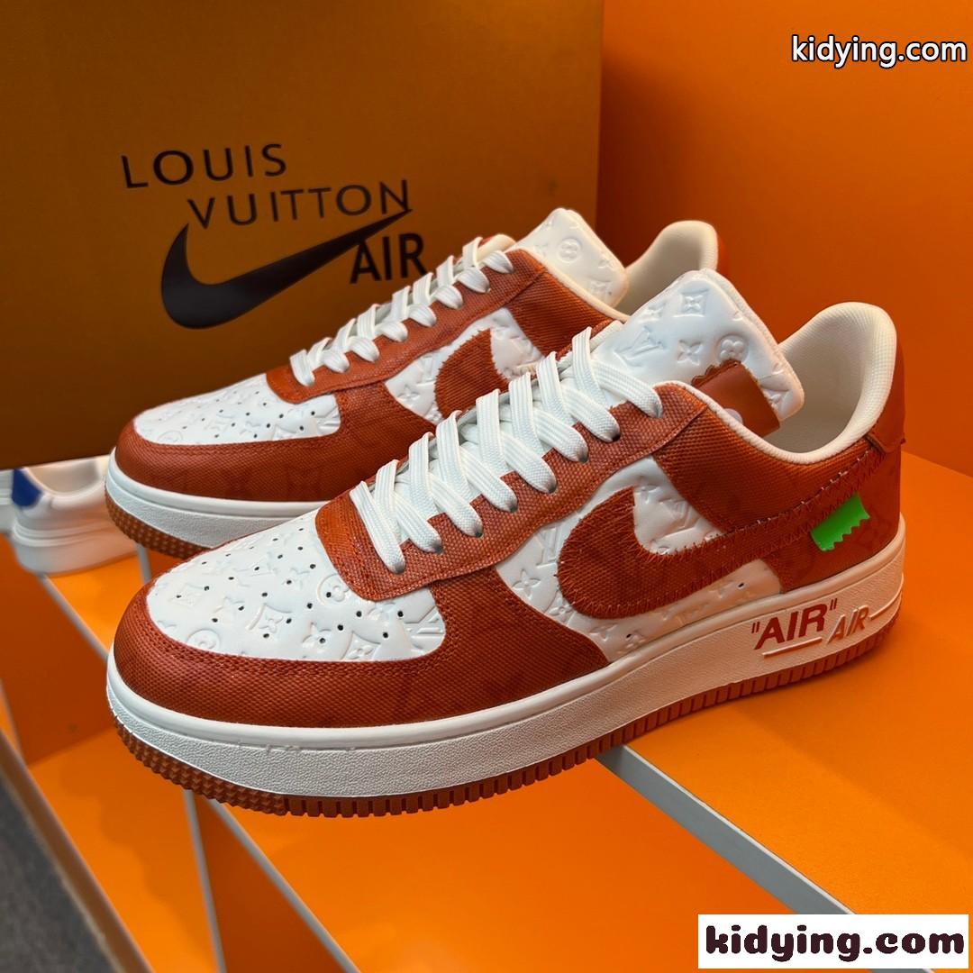 LV x OFF-WHITE x Nike 人気 カジュアル レースアップ 目立つ 配色 メンズ オフホワイト スニーカー コピー-0