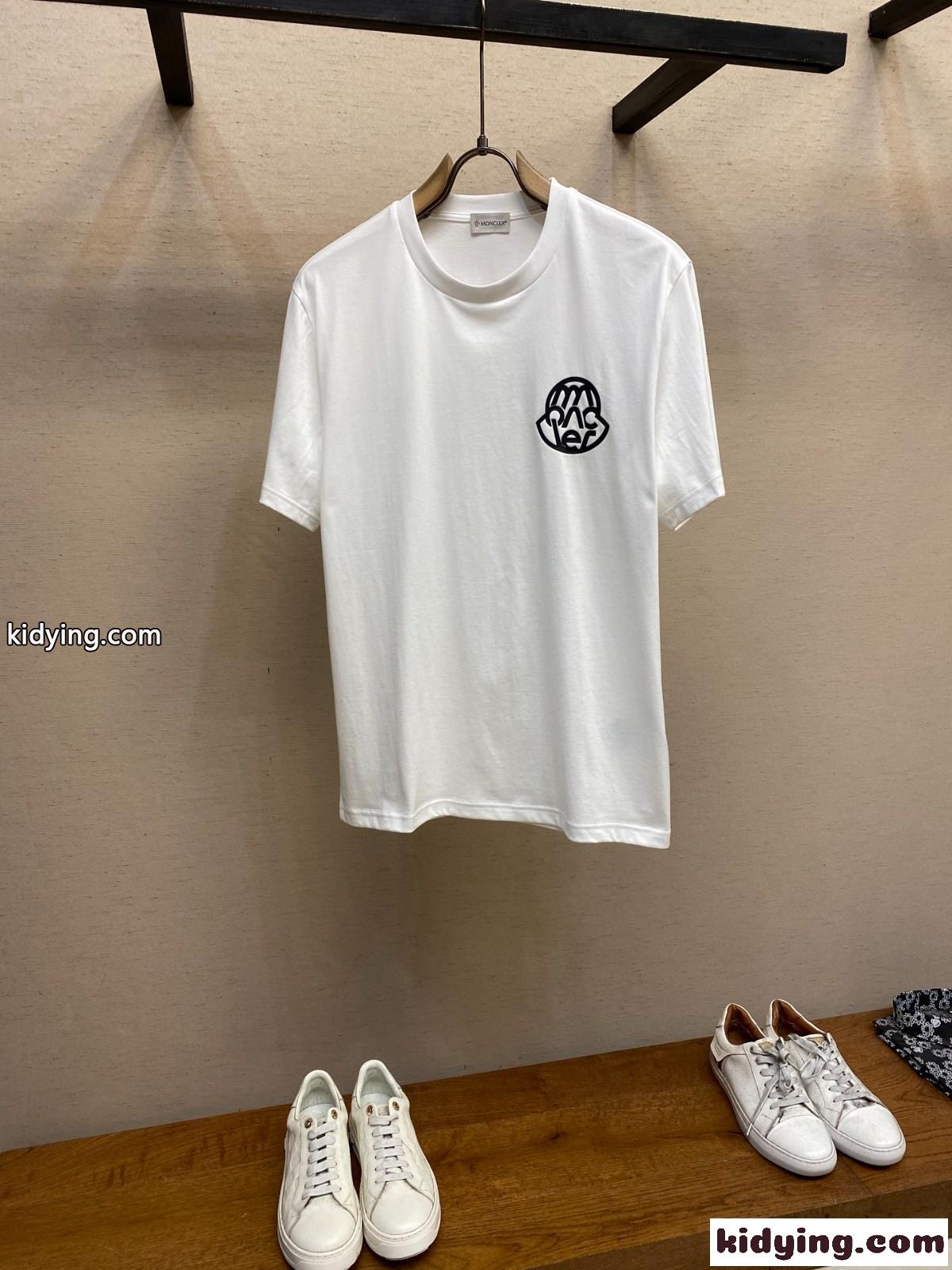 モンクレール Tシャツ コピー 定番 カジュアル プリント 半袖Tシャツ ホワイト-2