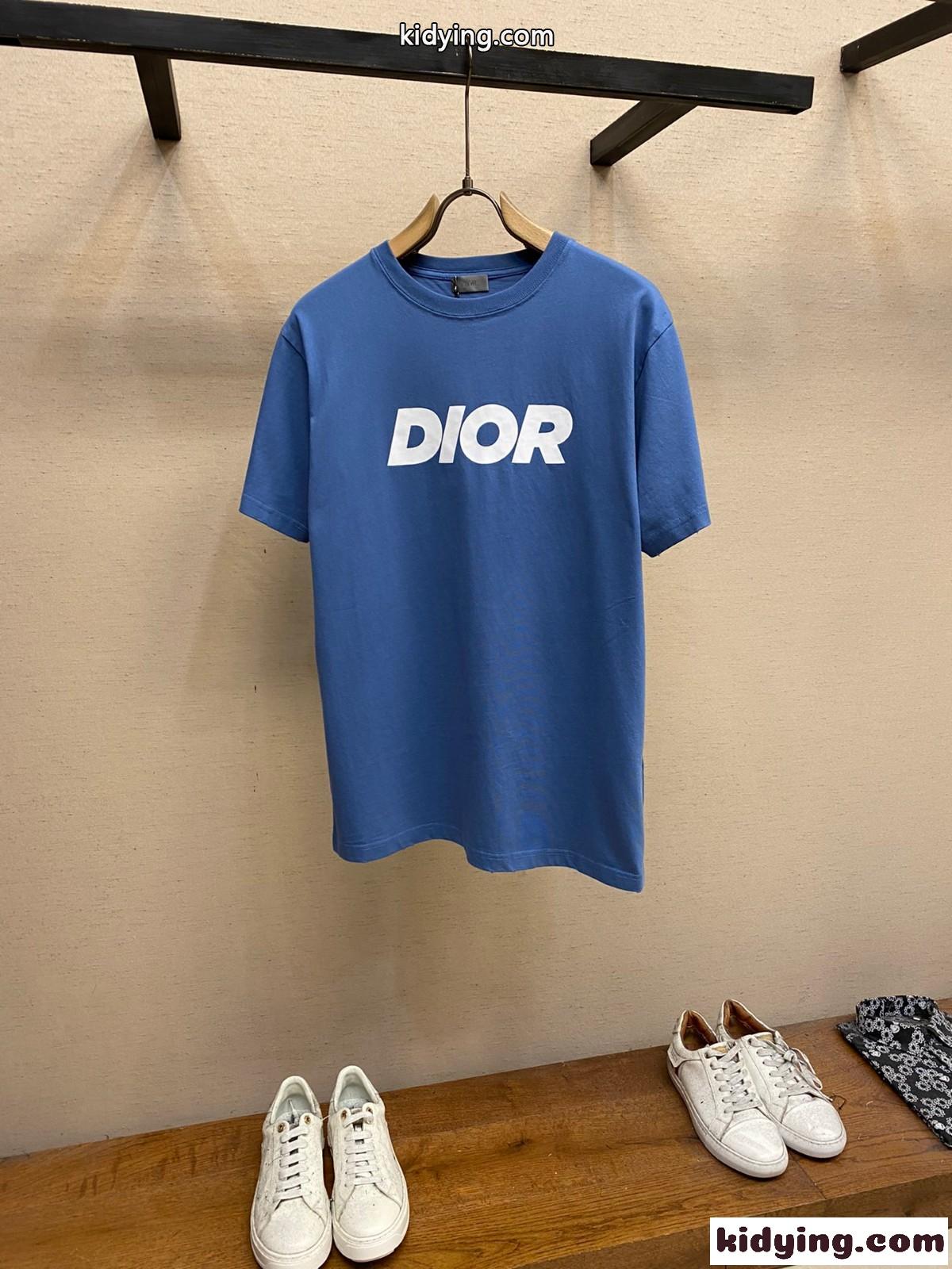 カジュアル クリスチャン・ディオール 半袖Tシャツ コピー ロゴ入り クルーネック-1