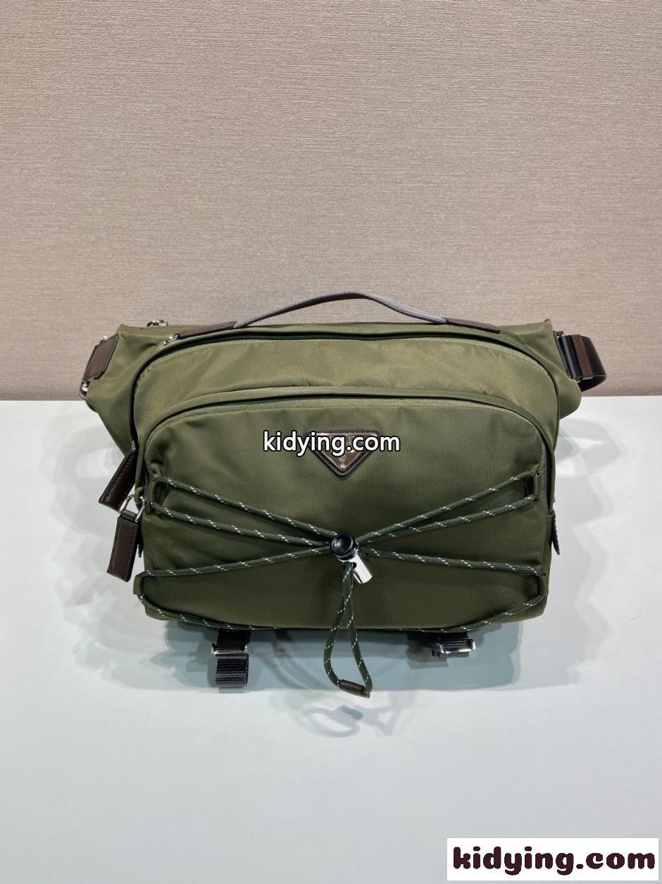 プラダ スピードロック Re-Nylon レザー ショルダーバッグ スーパーコピー 2VH201 グリーン-0