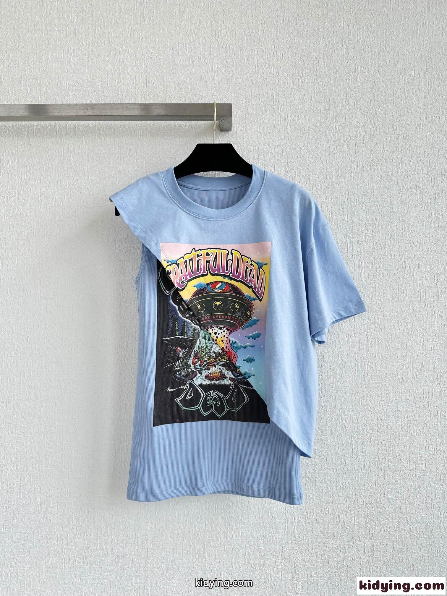お洒落 ドレープ トップス ロエベ Tシャツ コピー コットン レディース-0