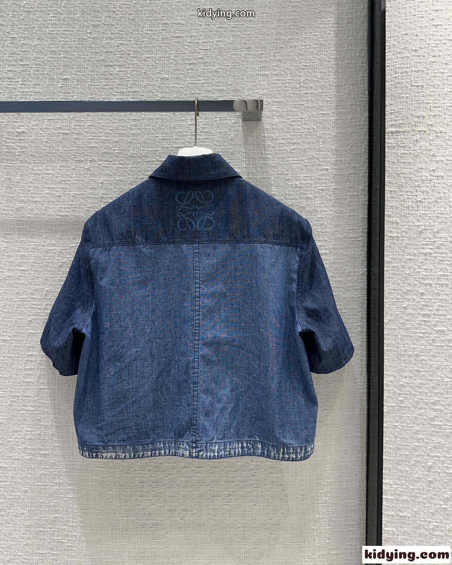 おしゃれ カジュアル デニム ヴァルーズ ロエベ シャツ コピー クロップド丈-4