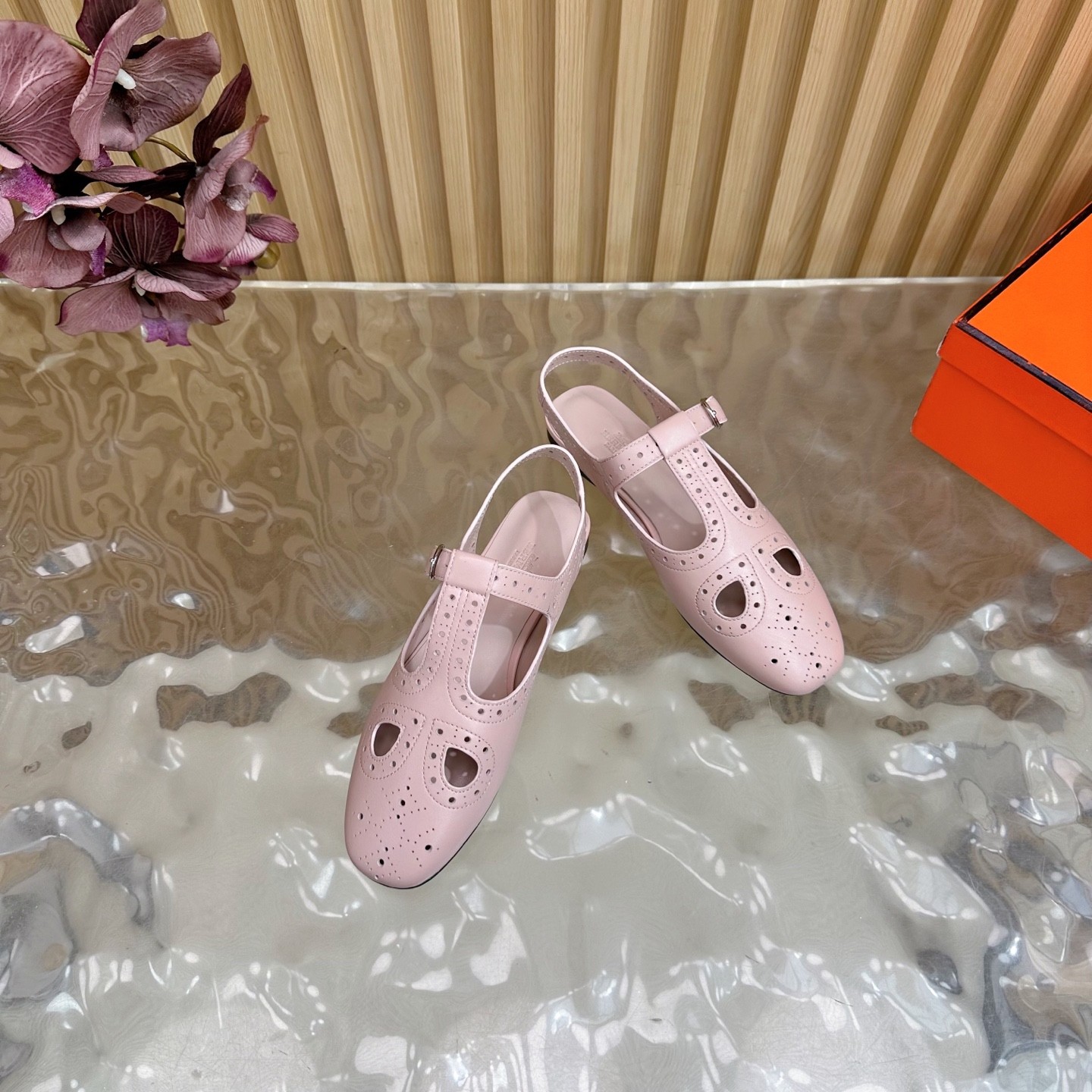 フェンミン 可愛い 疲れにくい エルメス Kim パンプス スーパーコピー ピンク-4