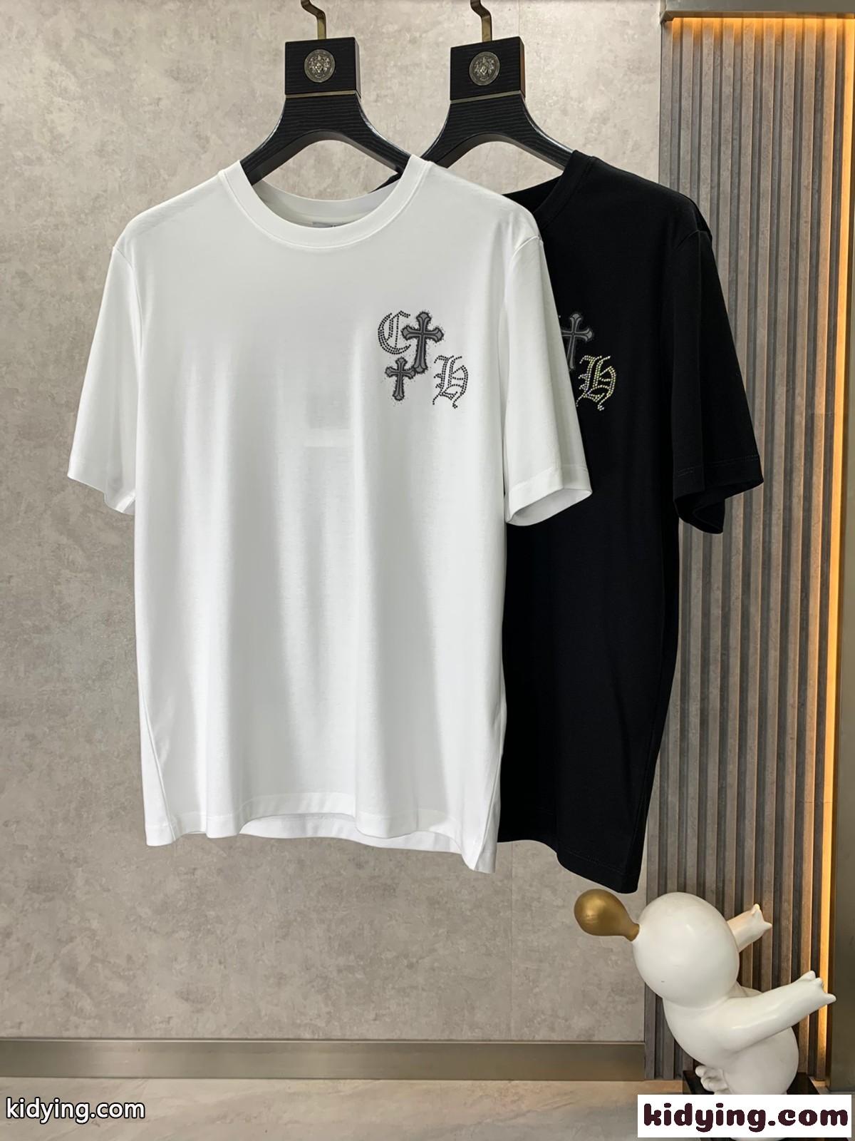 クロムハーツ Tシャツ コピー コットン カジュアル ゆったり 快適 クルーネック 半袖Tシャツ-4
