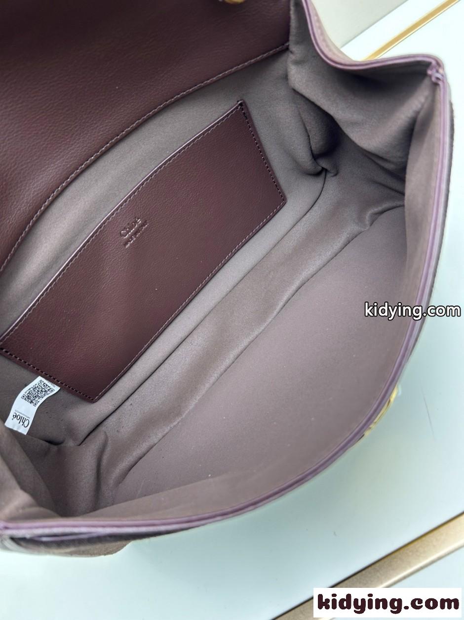 クロエ バッグ スーパーコピー スエード カジュアル おしゃれ Chloé Heritage ショルダーバッグ-4