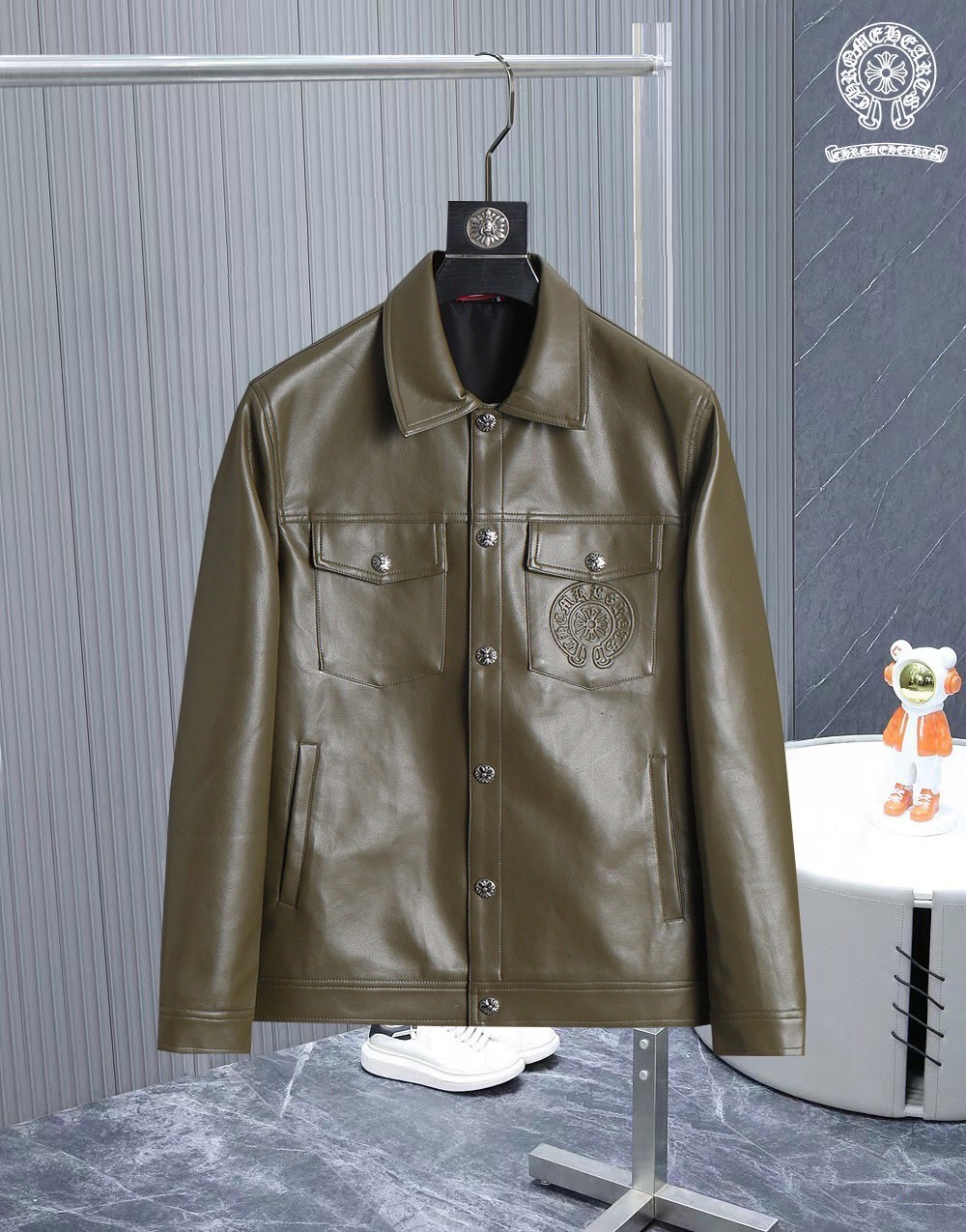 クロムハーツ ジャケット コピー メンズ 上品 カジュアル レザージャケット-1