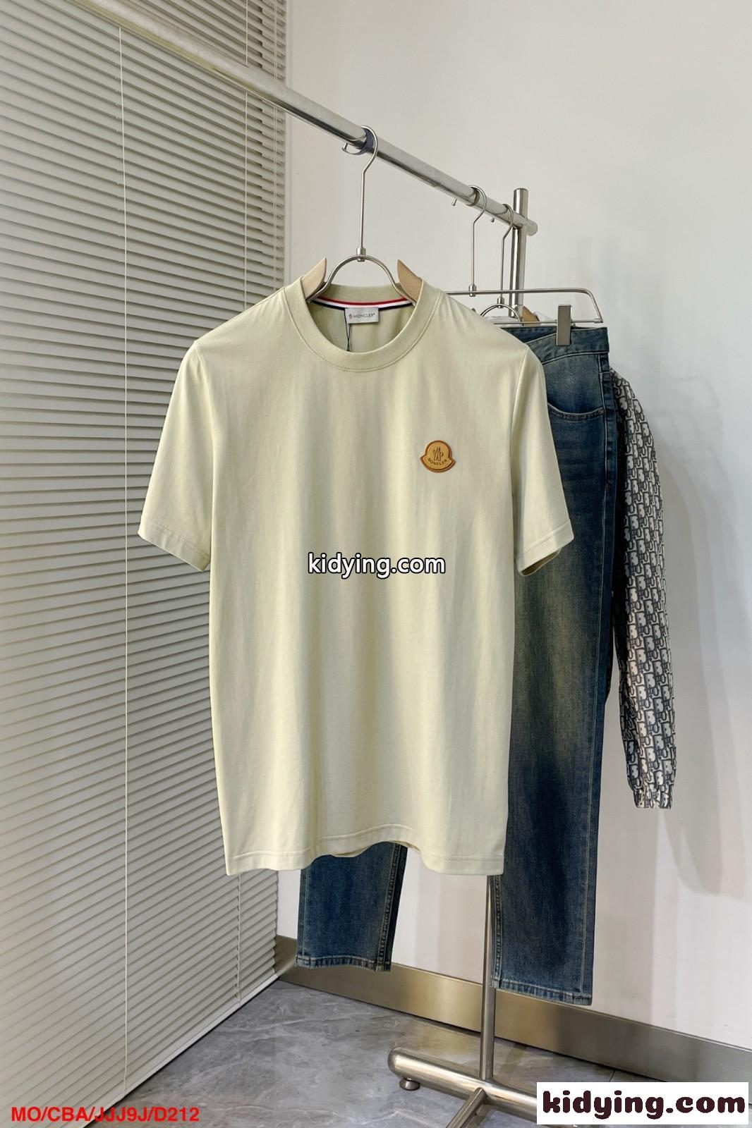 シンプル カジュアル モンクレール Tシャツ コピー ロゴ 半袖Tシャツ-2