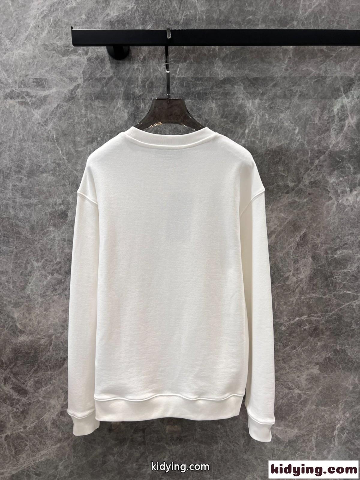定番 ロゴプリント コットン スウェットシャツ グッチ Tシャツ コピー ホワイト-2