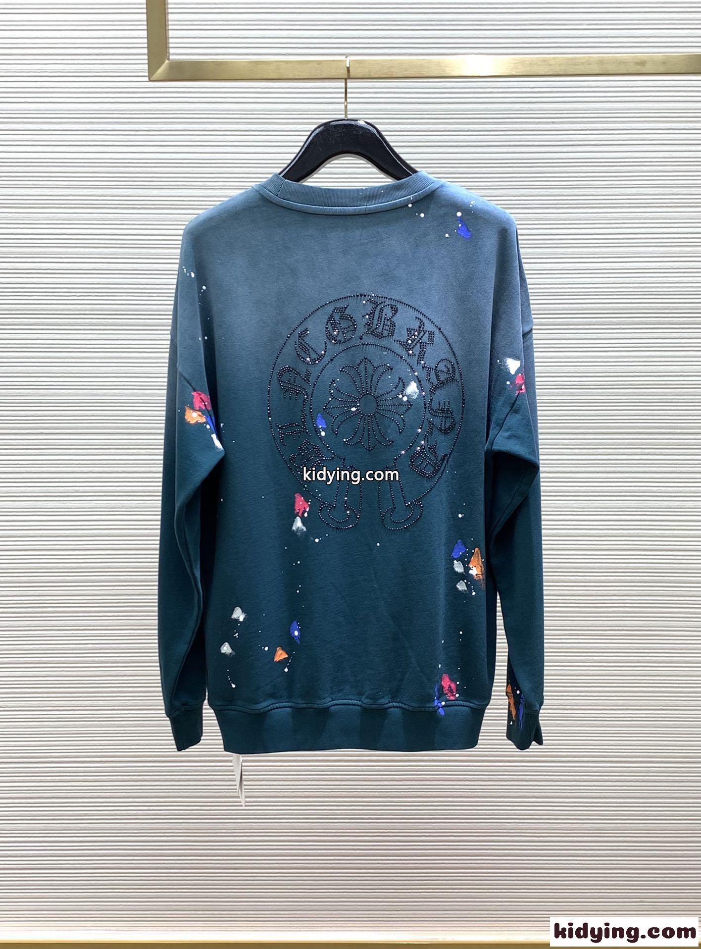 グラデーションロゴ クロムハーツ Tシャツ コピー クルーネック スウェットシャツ-3