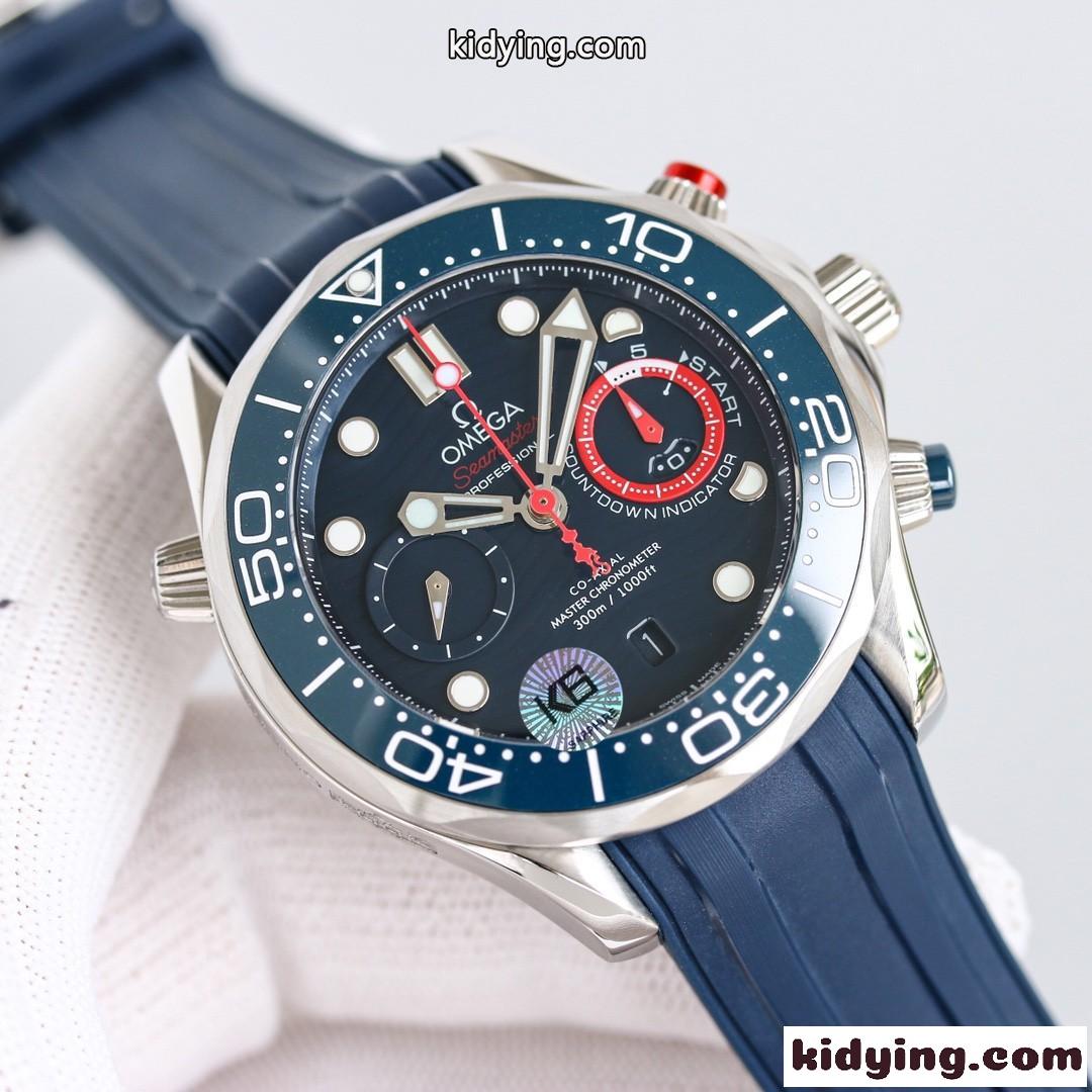 メンズ かっこいい 多機能 クロノグラフ オメガ 時計 コピー おしゃれ 人気 腕時計 44 mm-0