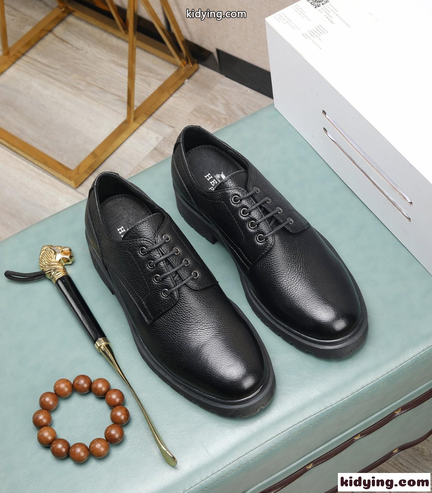 定番 エルメス シューズ コピー メンズ レザー レースアップシューズ-1