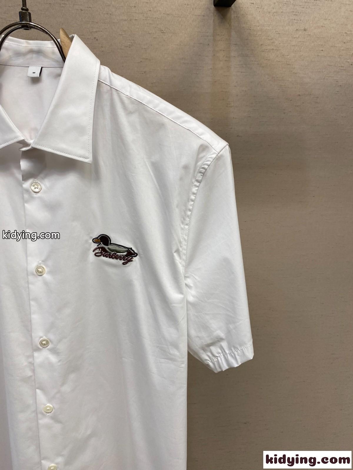 バーバリー シャツ 偽物 シンプル 上品 ショートスリーブシャツ ホワイト-0