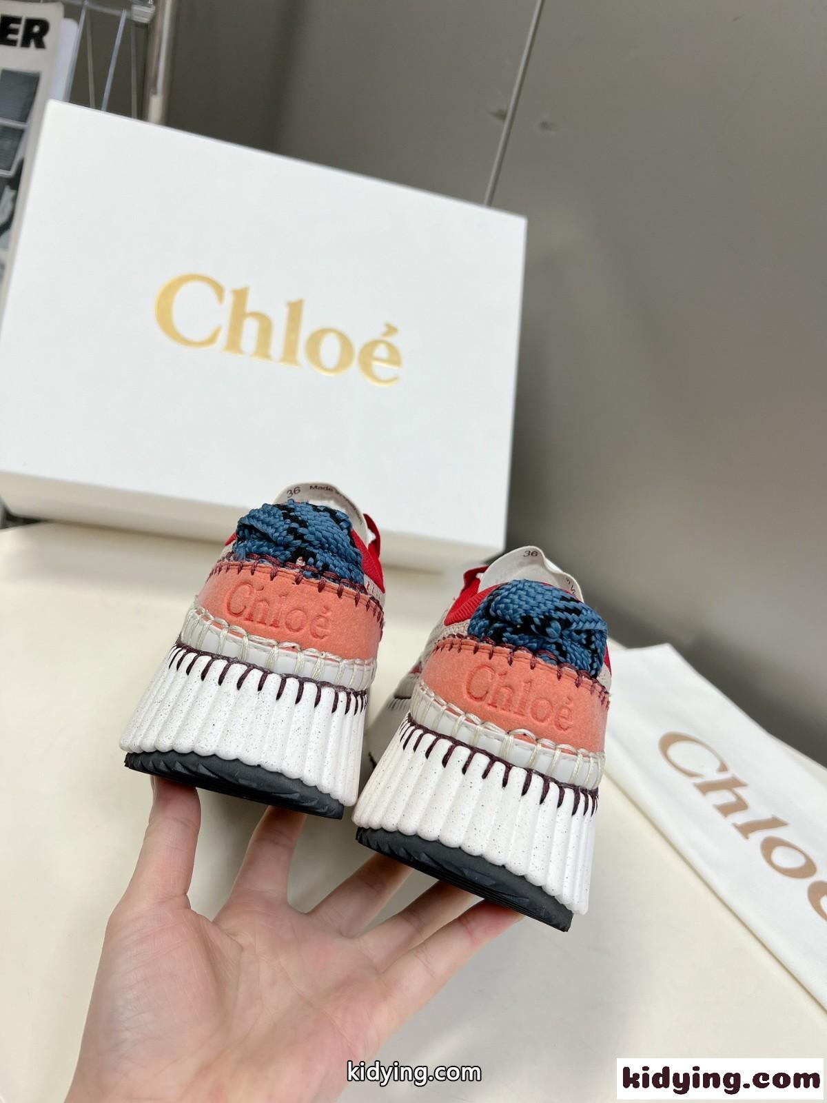 大人気 クロエ スニーカー コピー おしゃれ メッシュ 軽量 レディース namaスニーカー-3