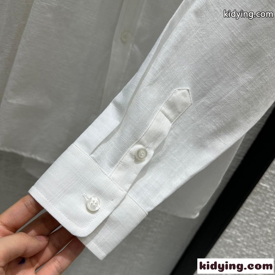 カジュアル ゆったり 刺繍入り ラルフローレン シャツ コピー ホワイト-3