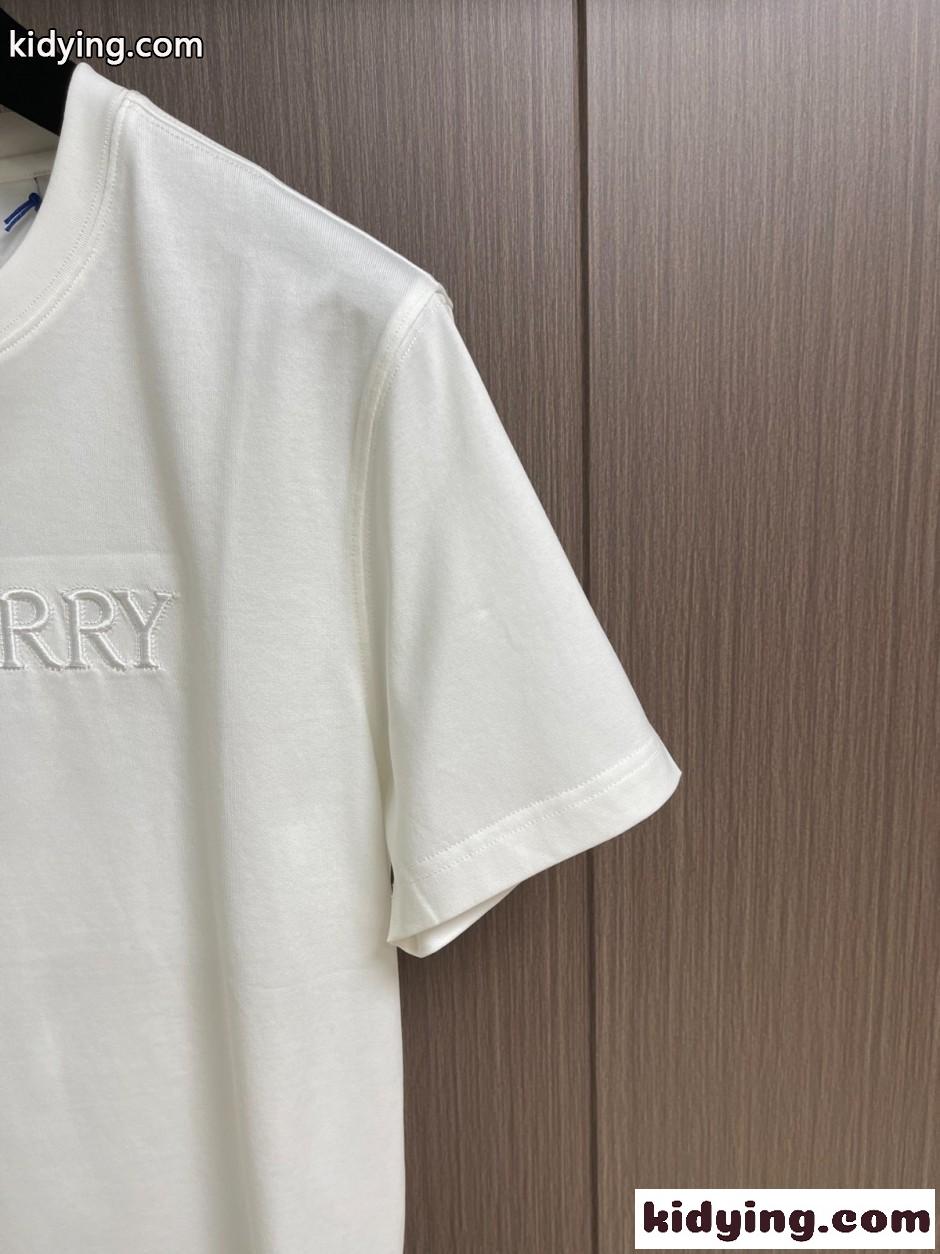 シンプル 洗練された ロゴ コットンTシャツ バーバリー Tシャツ 偽物 ホワイト-2