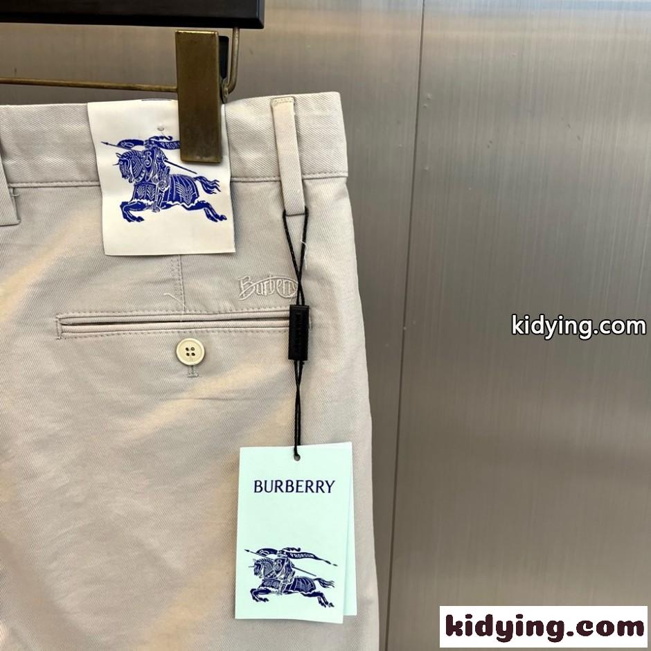 シンプル 上品 テーパード チノパンツ バーバリー パンツ 偽物 ベージュ-3