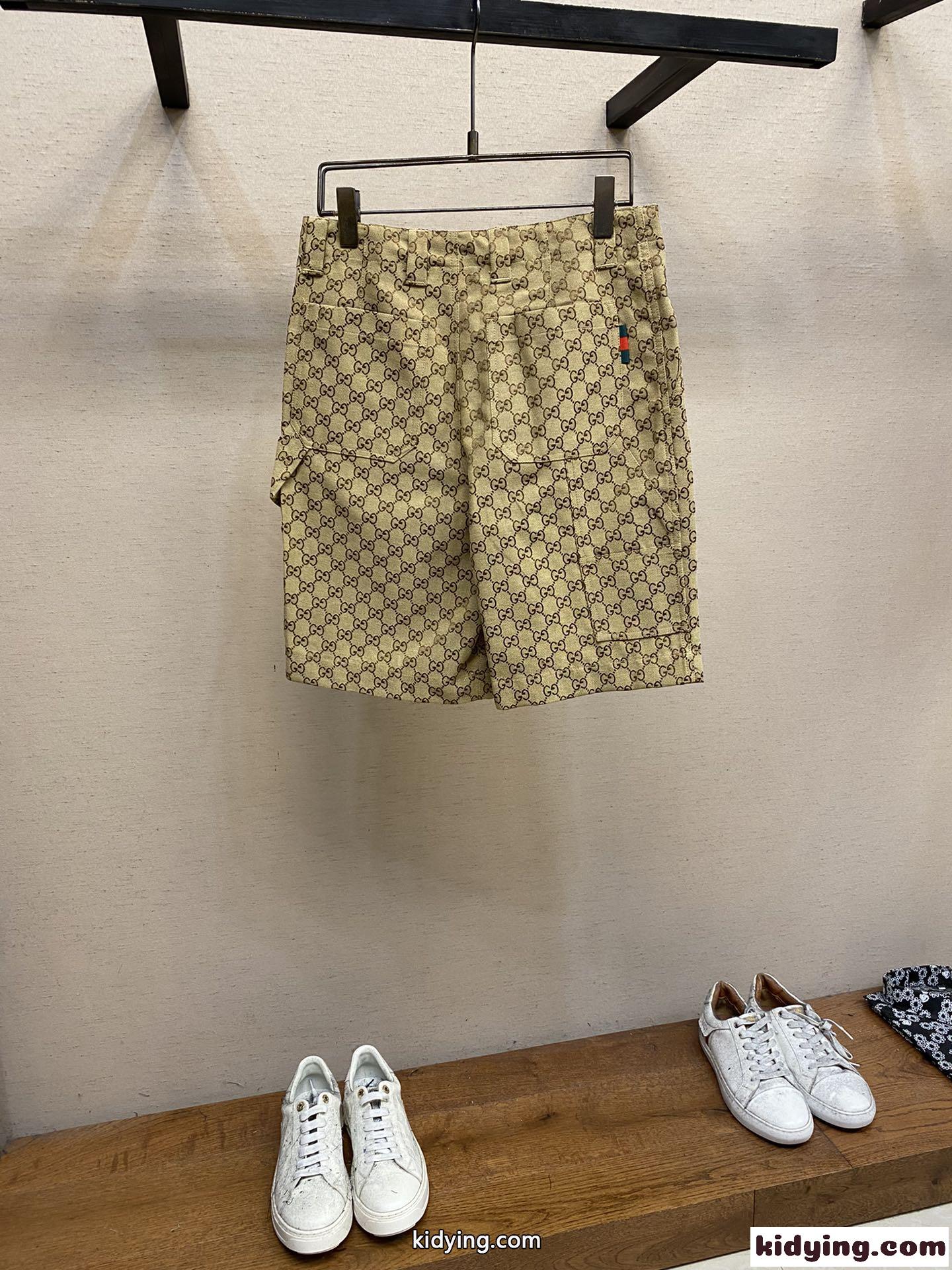 GGキャンバス ショートパンツ グッチ パンツ コピー ショーツ カーキ-2