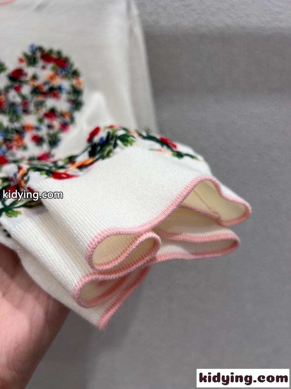 Dioramour フラワー刺繍 半袖ニット クリスチャン・ディオール セーター コピー-3