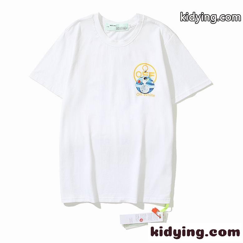 おしゃれ プリント カジュアル ゆったり クルーネック オフホワイト tシャツ コピー 半袖 春夏 トップス-4