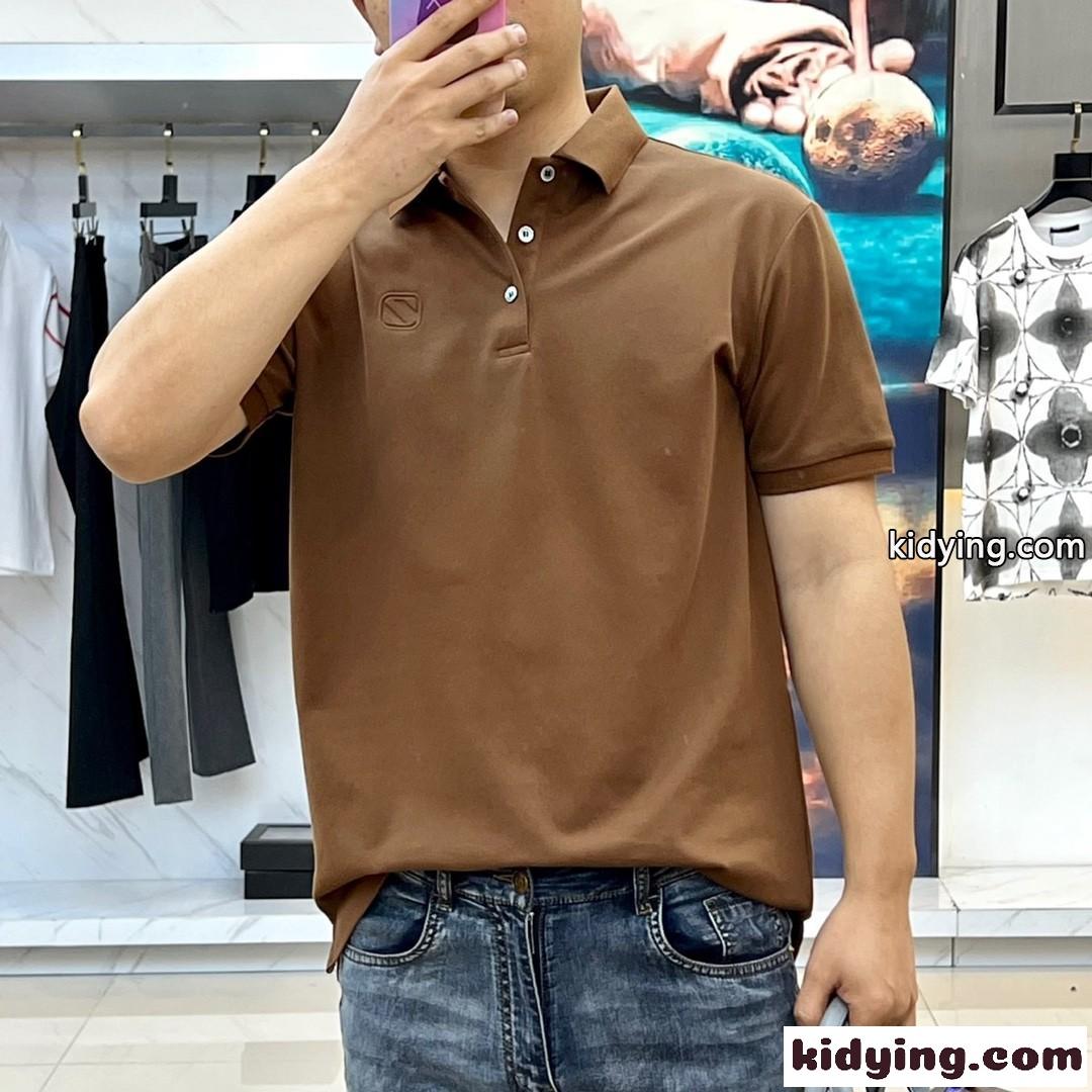 洗練された 上品 半袖 ポロシャツ エルメネジルド・ゼニア Tシャツ コピー-3